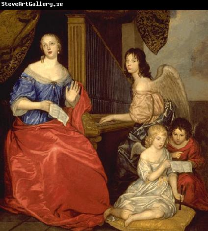 Sir Peter Lely Louise de La Valliere and her children